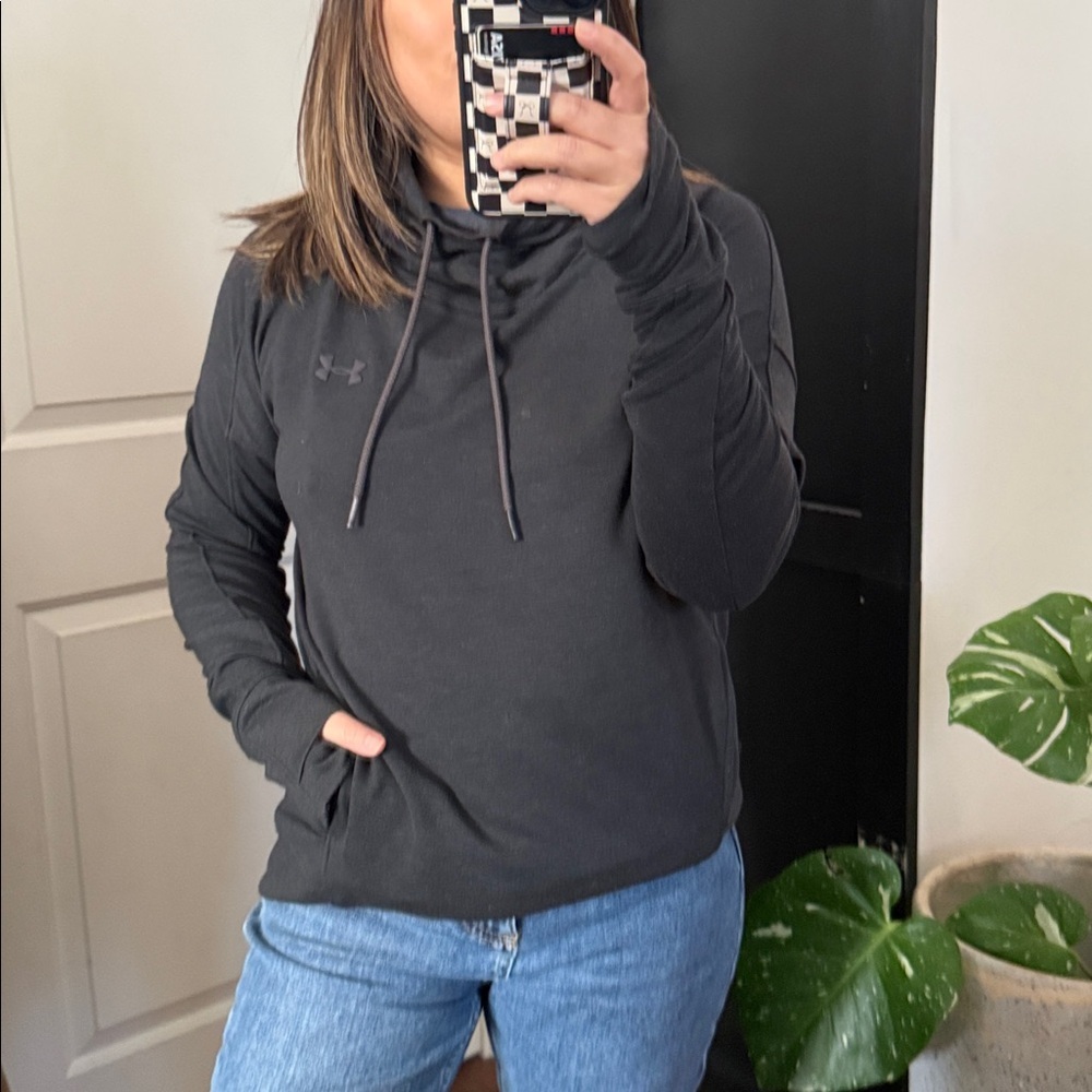 Under Armour Dark Gray Cowl Neck Activewear Pullover. M